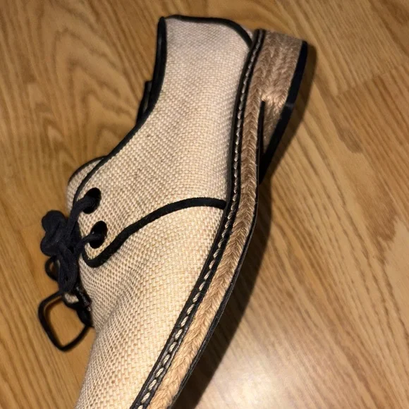 Tory Burch Beige and Navy Espadrilles - Picture 3 of 8